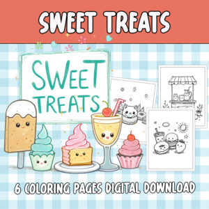 Kawaii Sweet Treats Coloring Pages