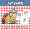 Easy Snacks Coloring Pages