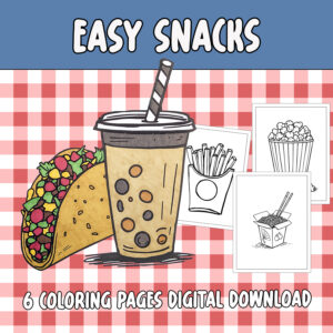 Easy Snacks Coloring Pages