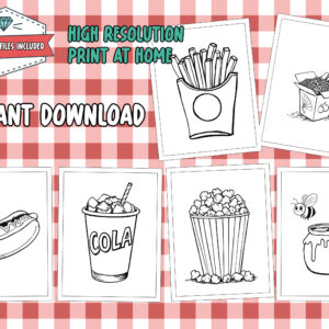 Alternative view of Easy Snacks Coloring Pages